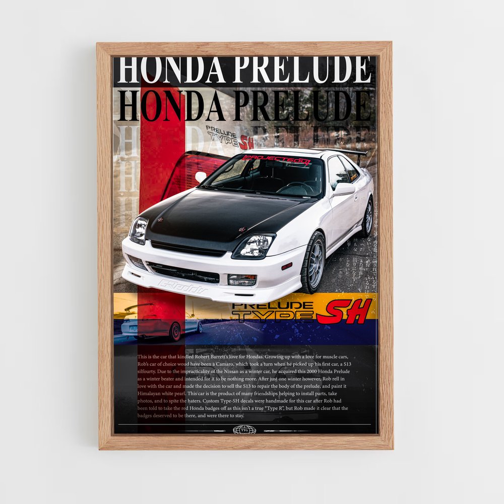 Poster Vintage Wheels – affiche Honda (vue 4)